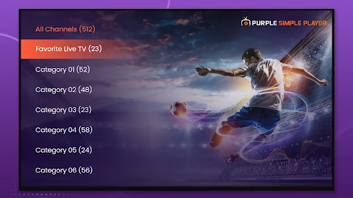 Purple Simple - IPTV Player screenshot 1