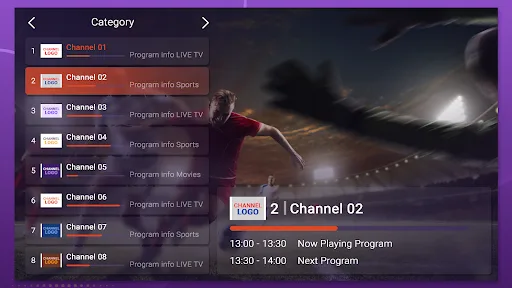 Purple Launcher - IPTV Player screenshot 2