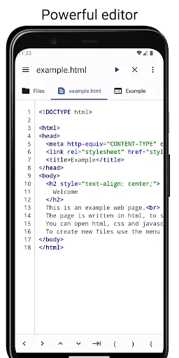 WebCode - html, css, js ide screenshot 1