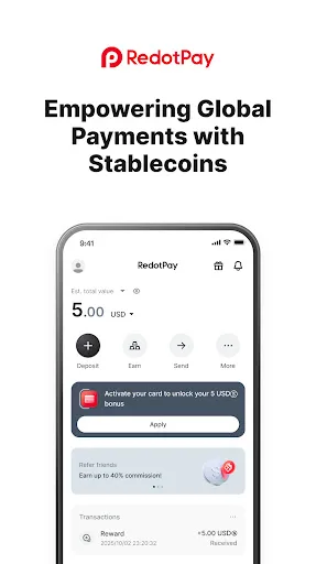 RedotPay: Tarjeta cripto & Pay screenshot 1