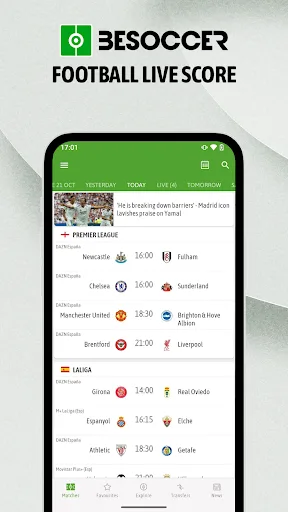 BeSoccer: Soccer Live Score screenshot 1