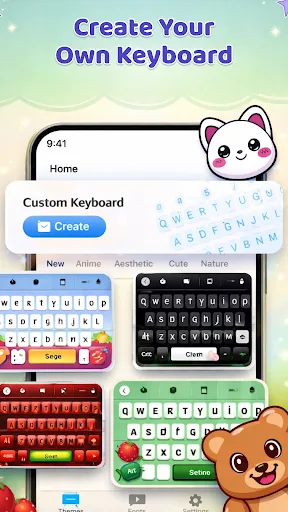 Клавиатура: Темы Шрифты Эмодзи screenshot 1
