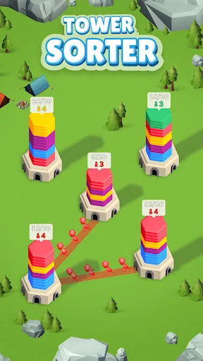 Tower Sort 3D: Hexa Puzzle screenshot 1