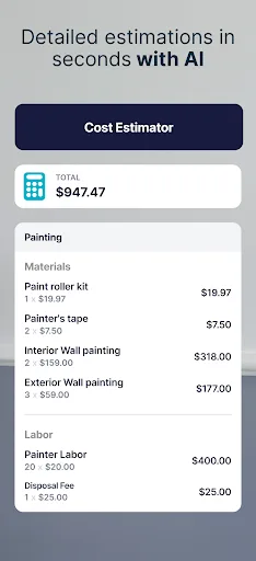 SimplyWise Estimador de Costos screenshot 2