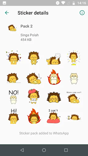 Singa Polah Stickers for Whats screenshot 5