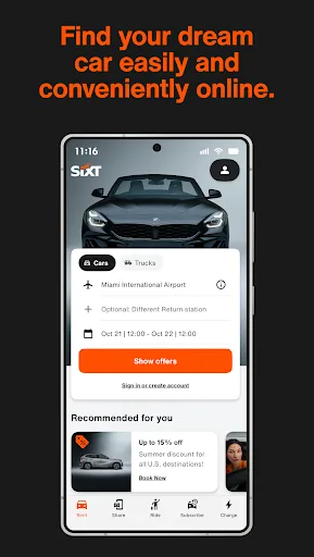 SIXT rent. share. ride. plus. screenshot 5