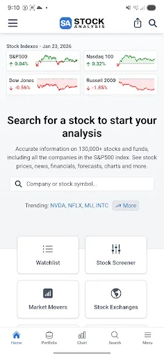Stock Analysis: Stocks & Funds screenshot 1