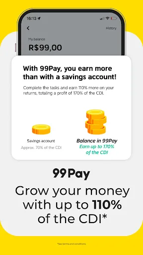 99: Corridas, Food, Pay screenshot 5