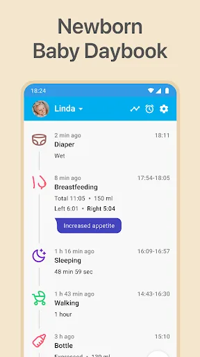 Щоденник малюка－сон, прикорм screenshot 2