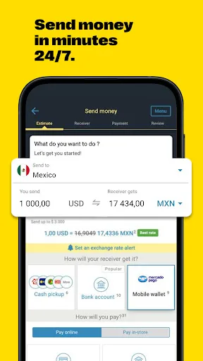 Western Union Send Money Now screenshot 1