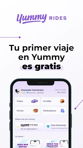 Yummy Rides - Viaja y Conduce screenshot 1