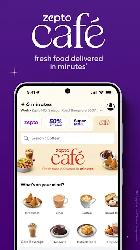 Zepto Cafe: Fresh Food in mins screenshot 1