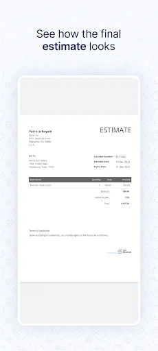 Estimate Generator - Zoho screenshot 4