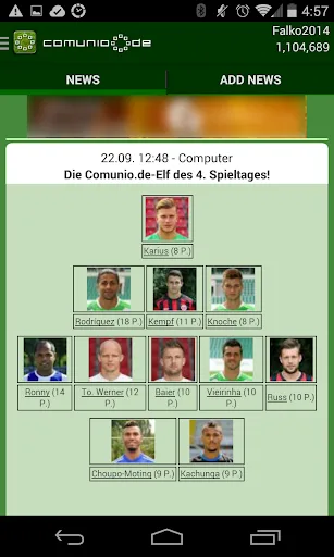 Comunio screenshot 1