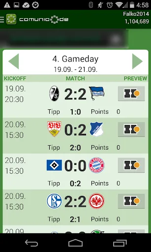 Comunio screenshot 4