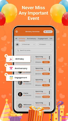 День народження нагадування screenshot 1