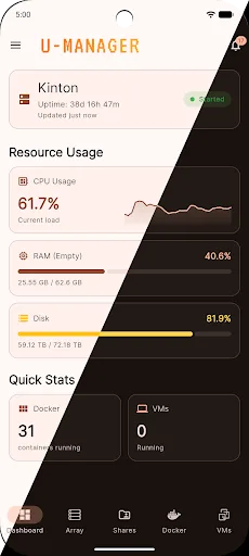 U-Manager - Gestor Unraid screenshot 1