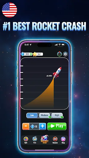 Crash Rocket - Win & Crash screenshot 1
