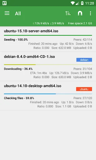 tTorrent Lite - Torrent Client screenshot 1
