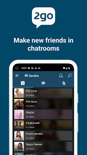 2go Chat - Chat Rooms & Dating screenshot 1