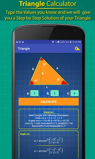 Трикутник калькулятор Pro screenshot 3