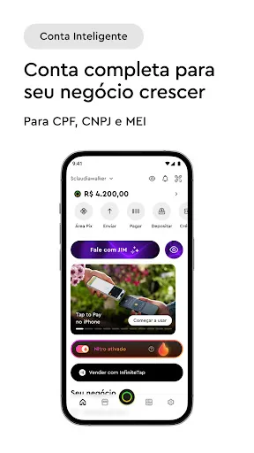 InfinitePay Tap, Conta, Cartão screenshot 2