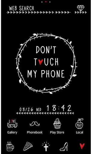 Fun Theme Don't Touch My Phone screenshot 1