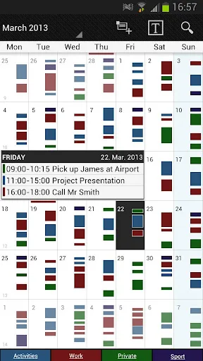 Business Calendar Pro screenshot 1