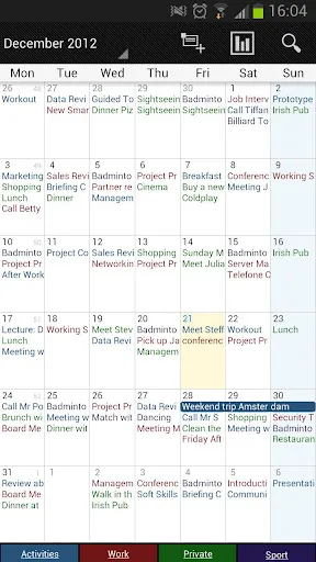 Business Calendar Pro screenshot 3