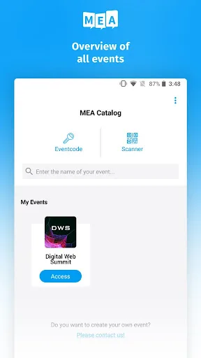 Mobile Event App screenshot 1