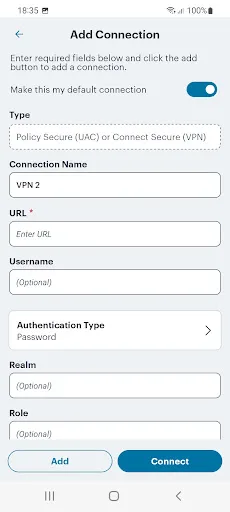 Ivanti Secure Access Client screenshot 1
