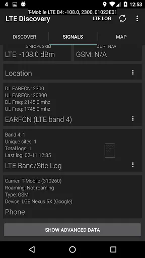 LTE Discovery screenshot 2