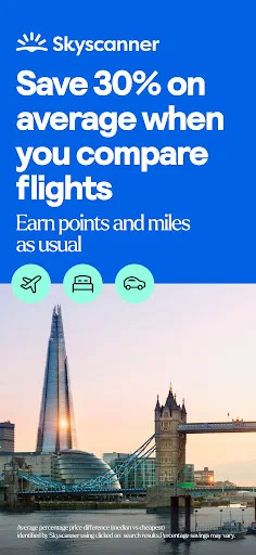 Skyscanner – авіарейси, готелі screenshot 1