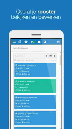 Bedrijfsrooster screenshot 1