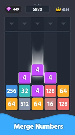 2048 caída del número screenshot 1
