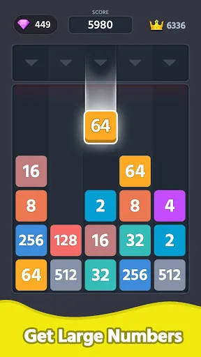 2048 caída del número screenshot 2