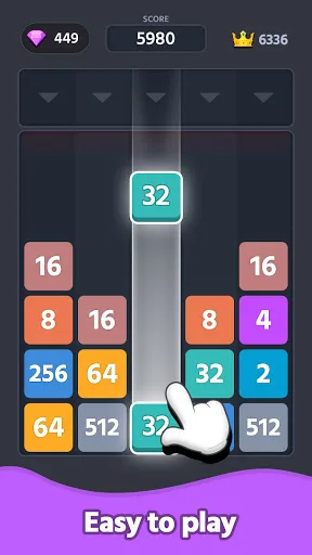 2048 caída del número screenshot 3