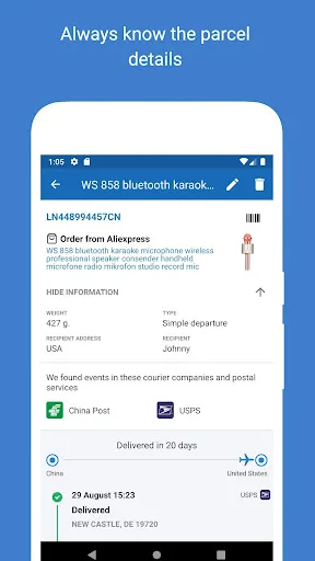 Відстеження посилок screenshot 2