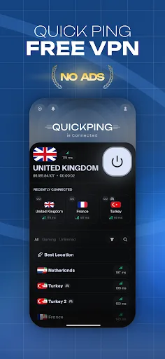 QuickPing: Fast & Secure VPN screenshot 1
