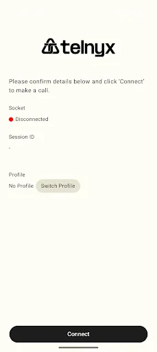 Telnyx WebRTC screenshot 1