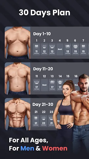Прес за 30 днів - Тренування screenshot 3