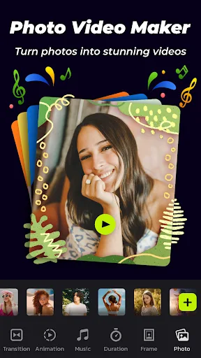 Crea vídeos con fotos y música screenshot 1