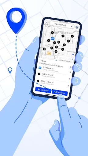Upper: Delivery Route Planner screenshot 1