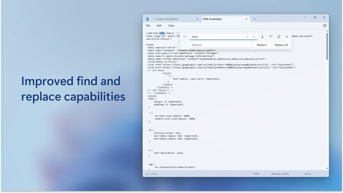 Windows Notepad screenshot 3