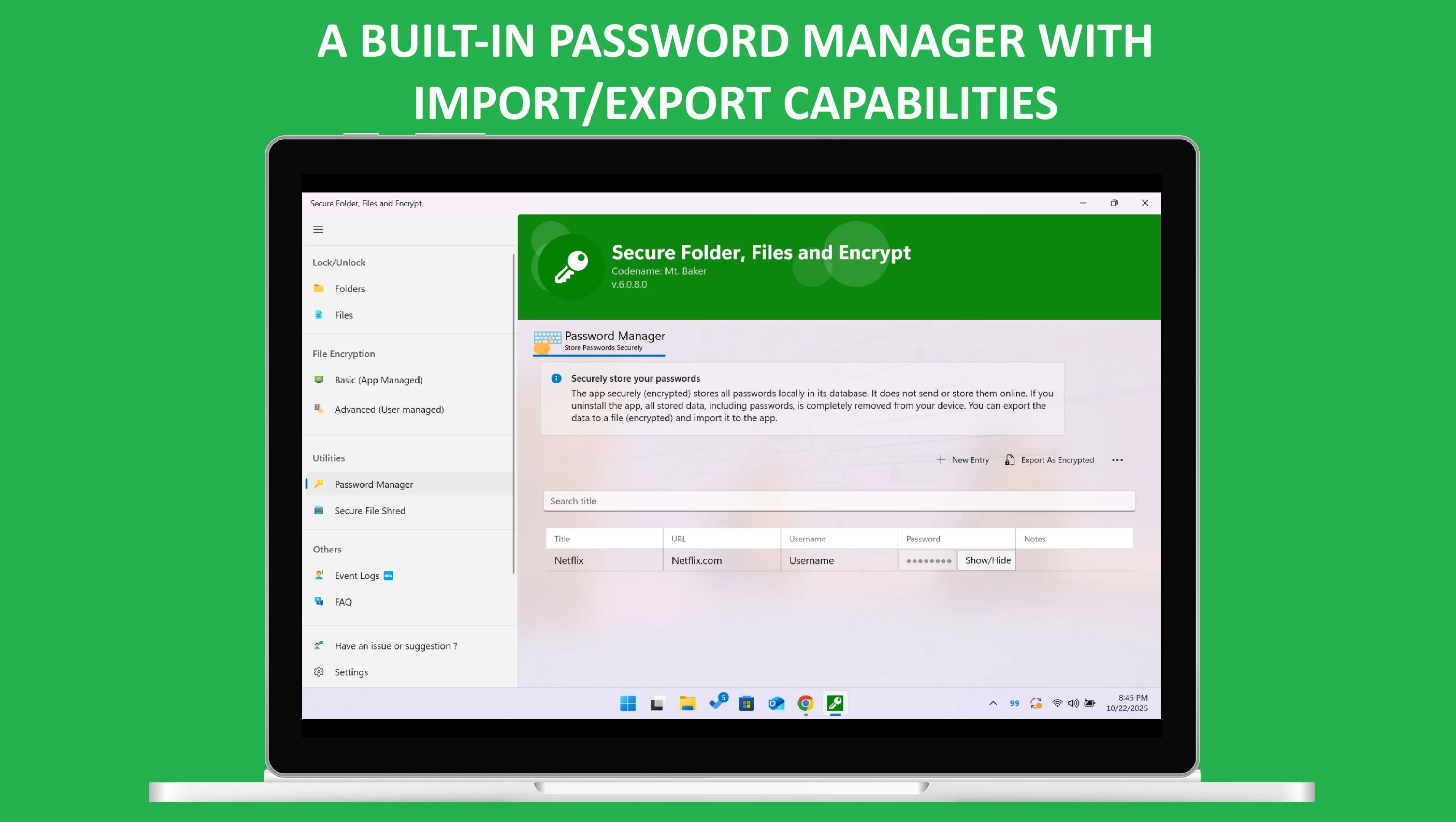 Secure Folder, Files and Encrypt screenshot 2