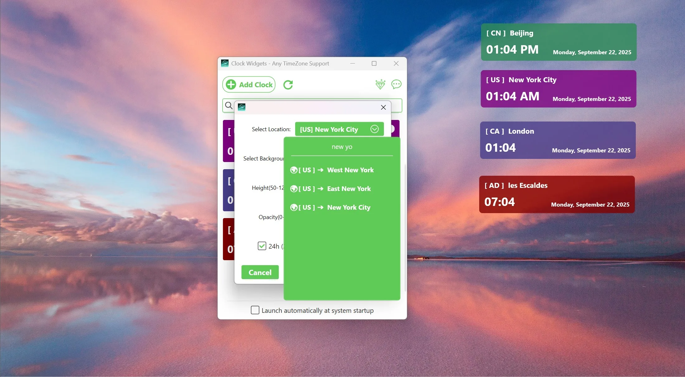 Clock Widgets - Any TimeZone Support screenshot 2