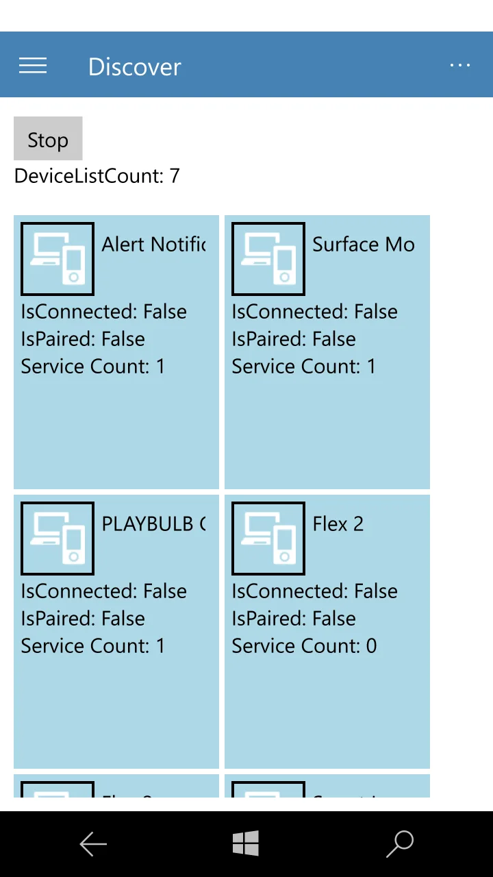 Bluetooth LE Explorer screenshot 2