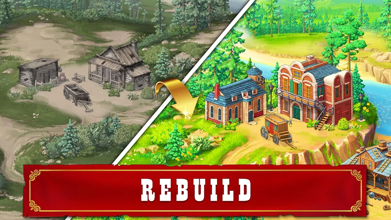 Jewels of the Wild West: juego de combinar gemas screenshot 3