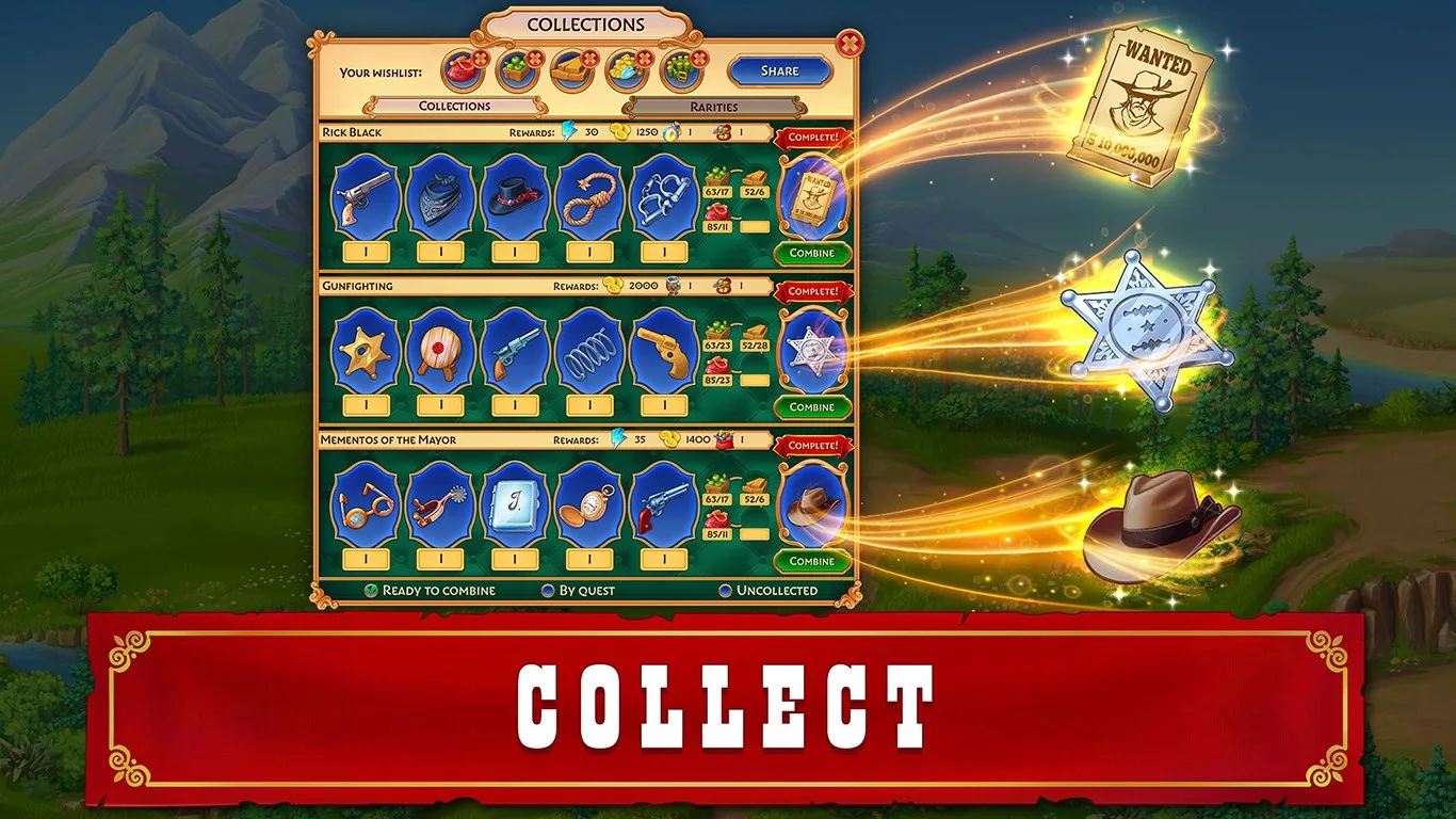 Jewels of the Wild West: juego de combinar gemas screenshot 5