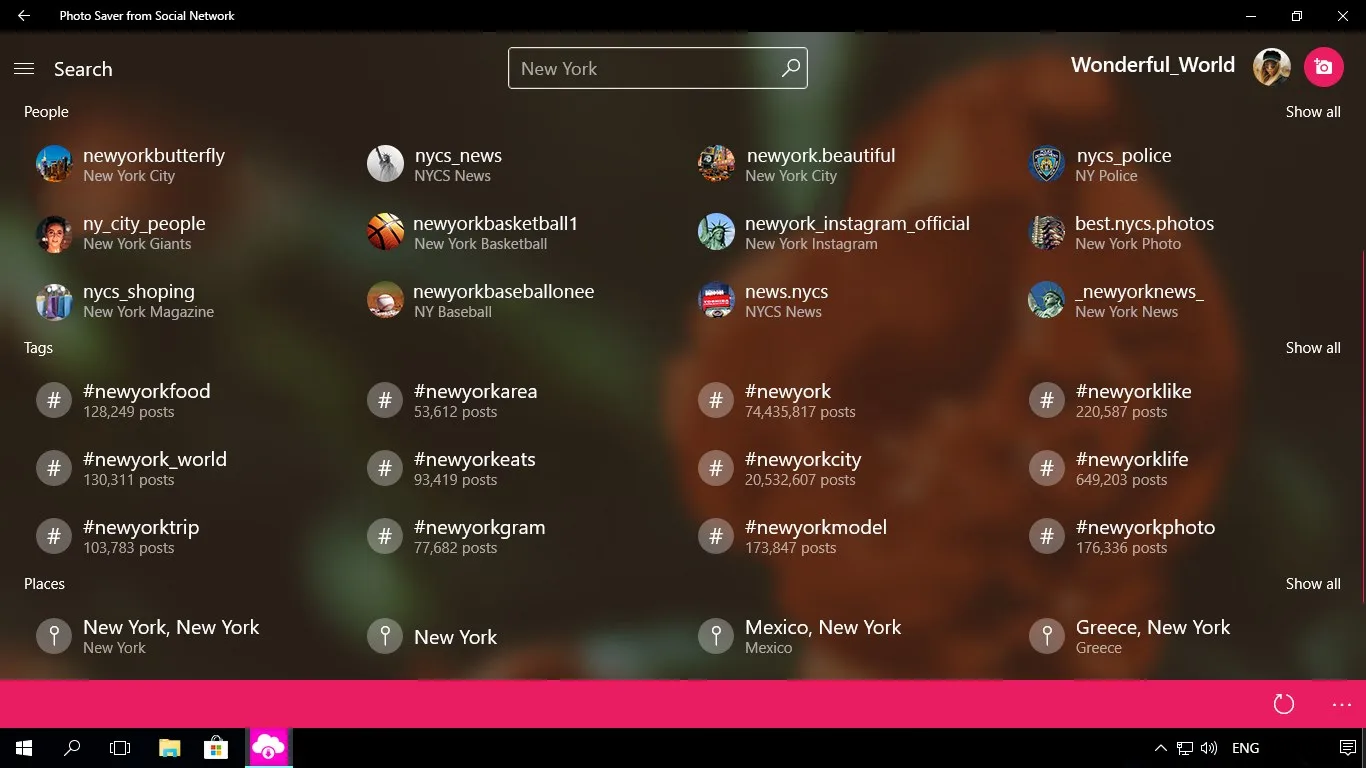 Photo Saver from Social Network screenshot 5